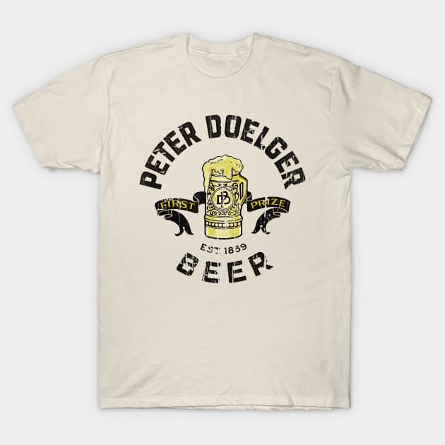 Vintage Peter Doelger Beer Label T-Shirt by Adatude